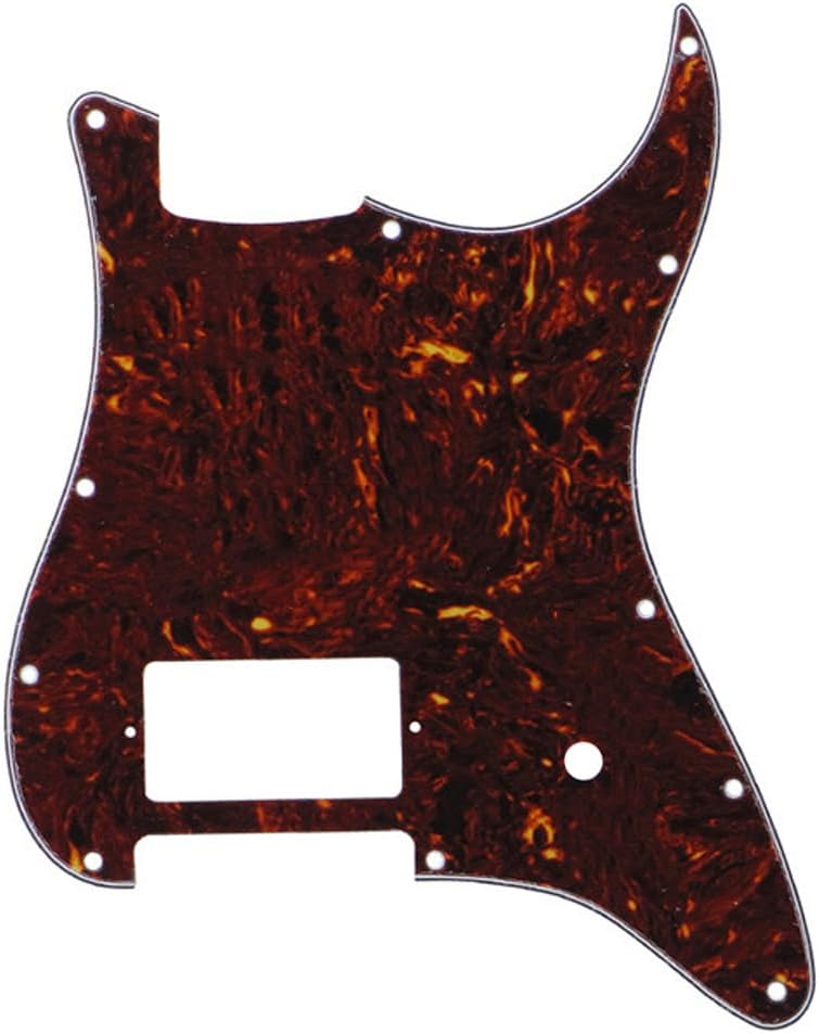 ROZILO 11 Hole ST/Strat Style One Humbucker Guitar Pickguard For USA/Mexico Fender Tom Delonge Strat Electric Guitar Dark Tortoise - Image 1